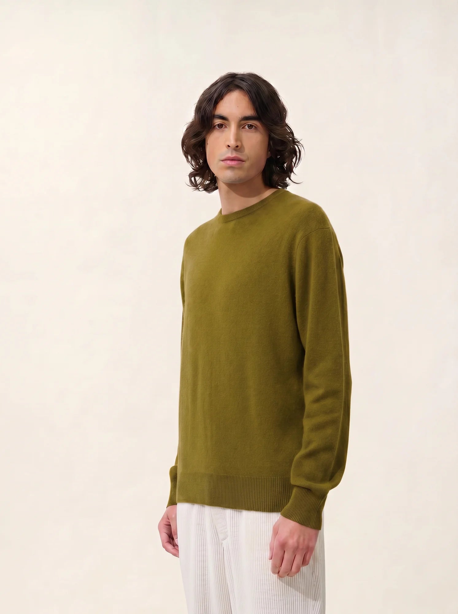 AIGLIÈRE pullover rundhalsausschnitt bronze