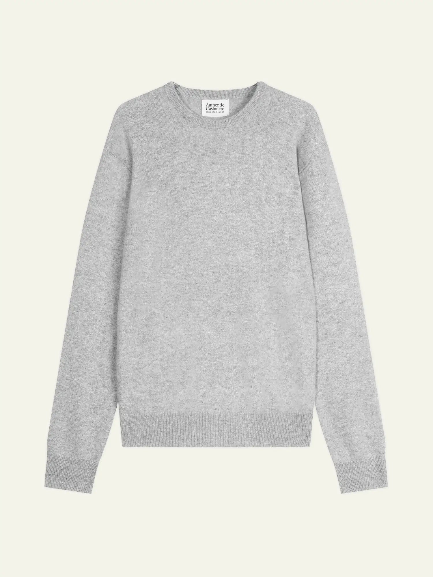 AIGLIÈRE pullover rundhalsausschnitt hellgrau meliert