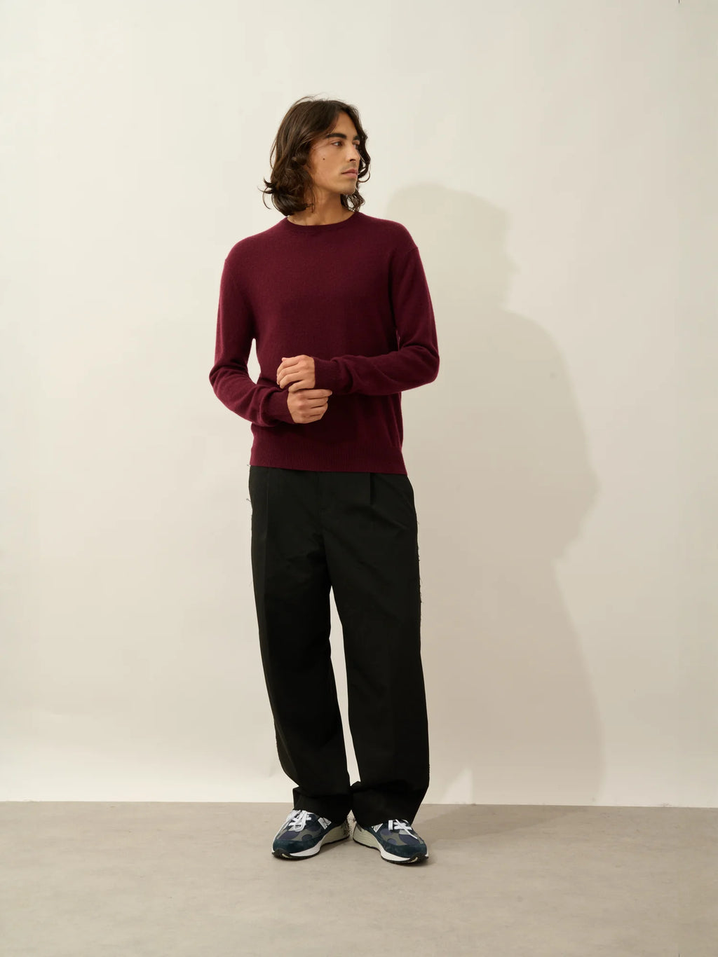 AIGLIÈRE pull col rond mûre