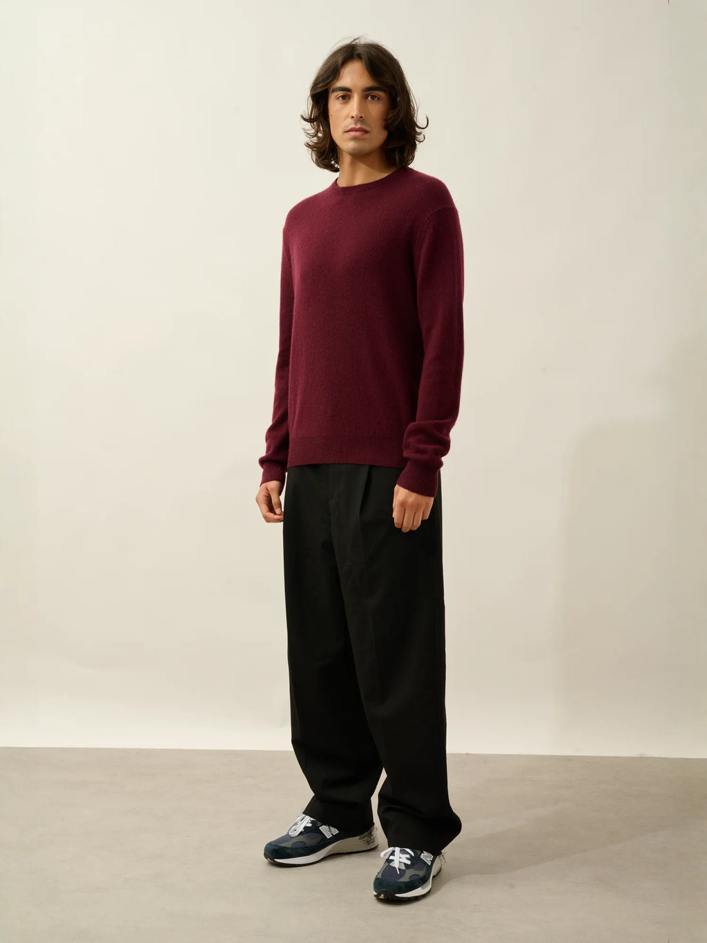 AIGLIÈRE pull col rond mûre