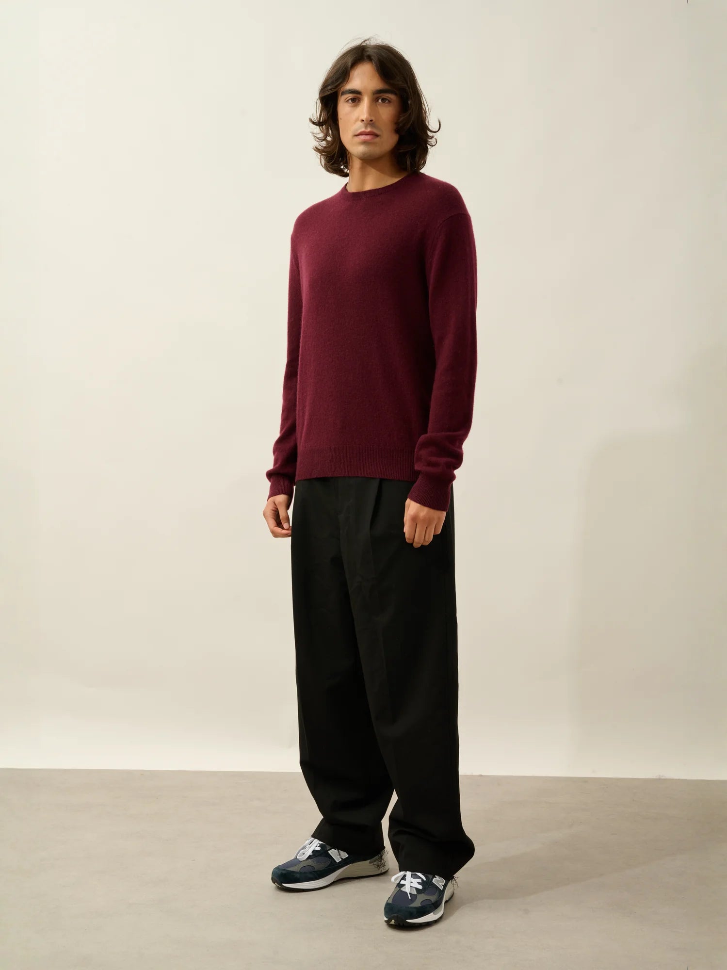 AIGLIÈRE pull col rond mûre