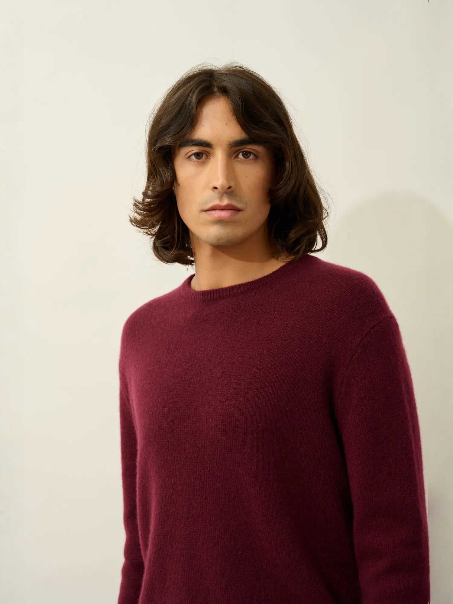 VICTO pullover rundhalsausschnitt 4-fädig brombeere