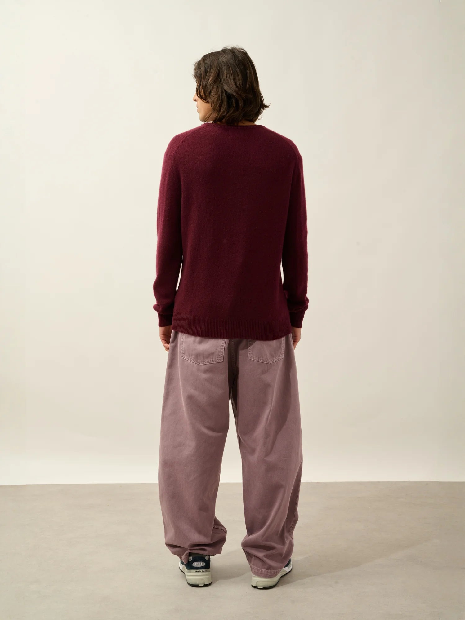 VICTO pullover rundhalsausschnitt 4-fädig brombeere