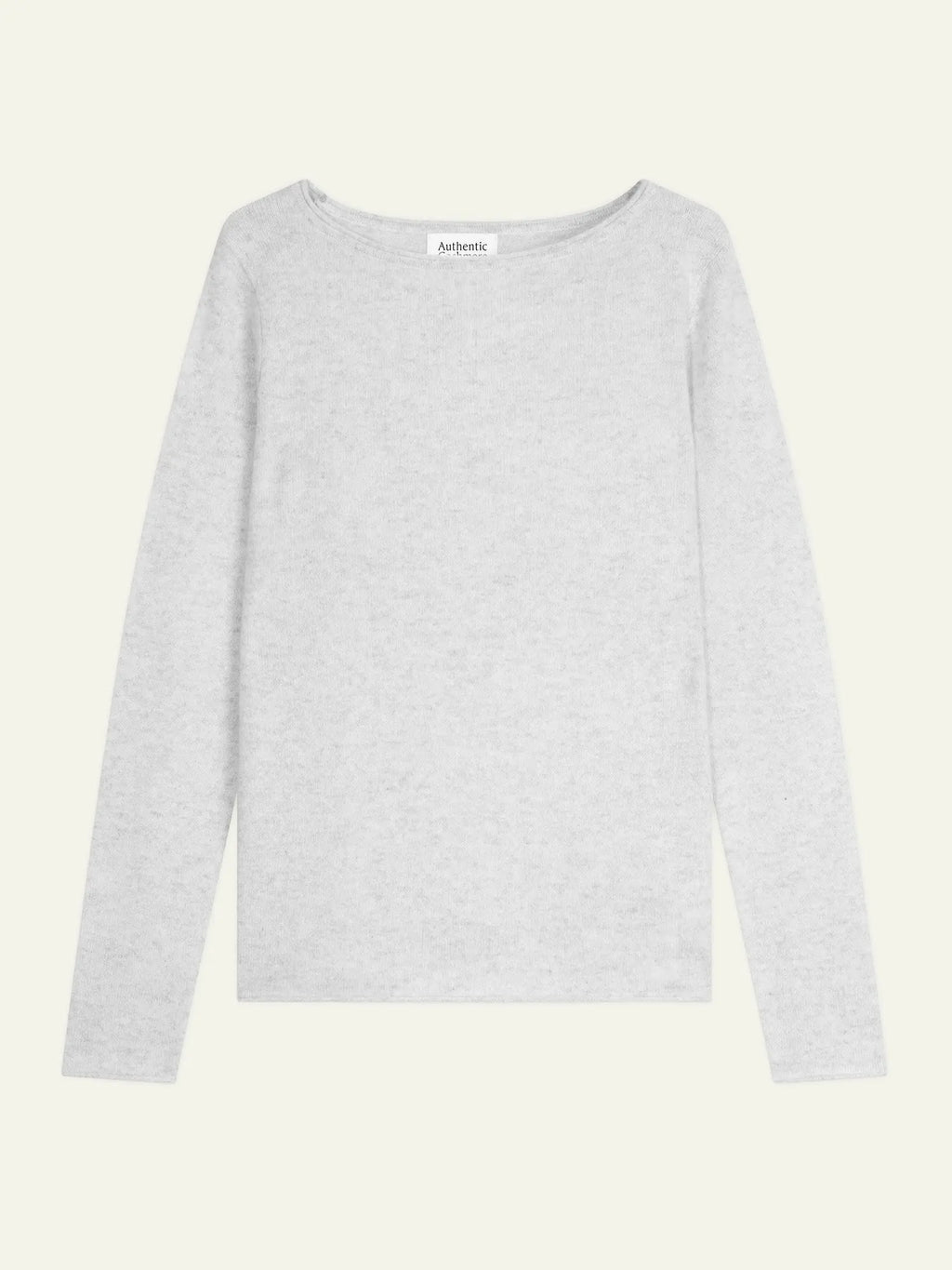 CRIOU pull col bateau gris perle chiné