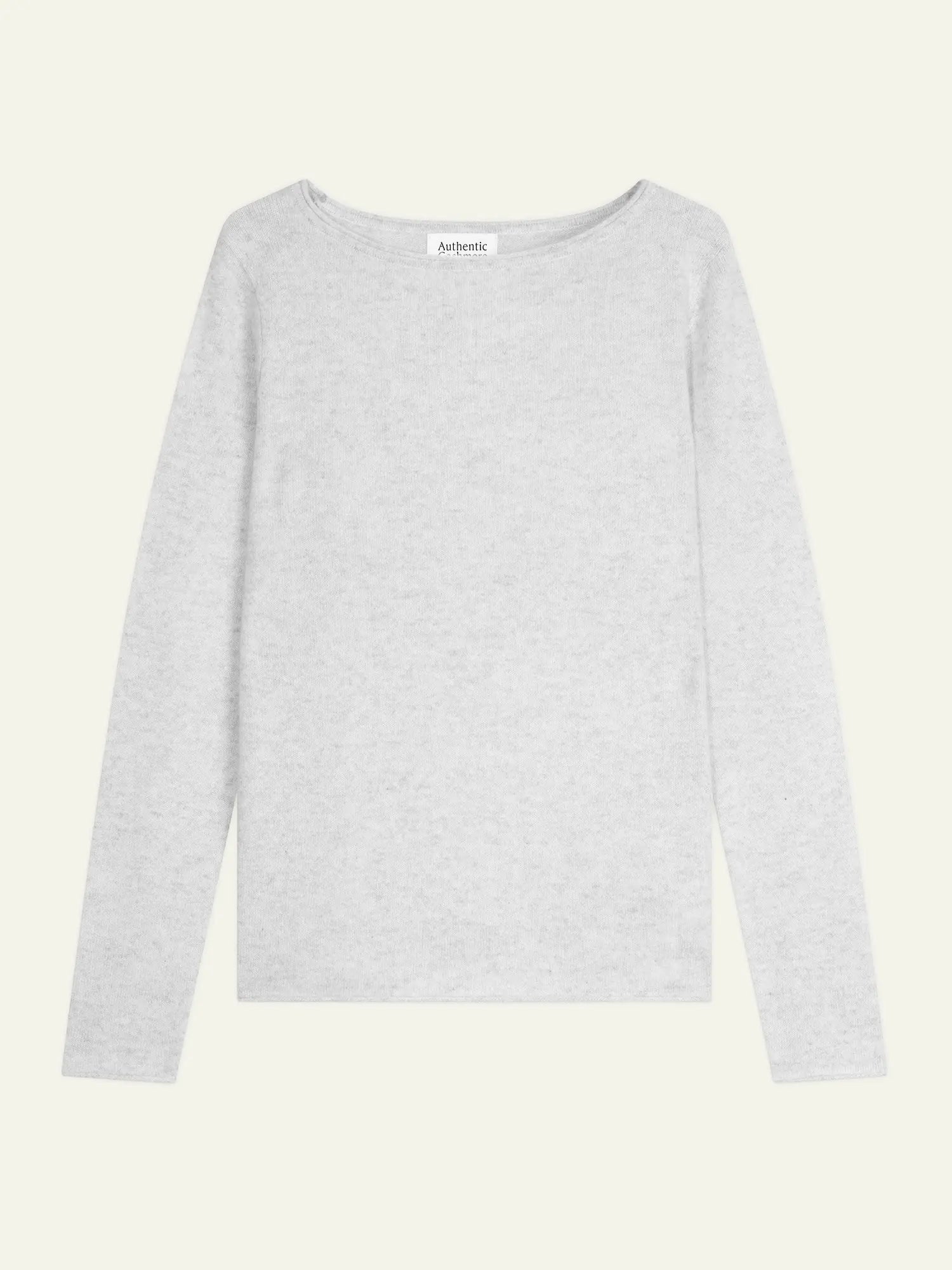 CRIOU pull col bateau gris perle chiné