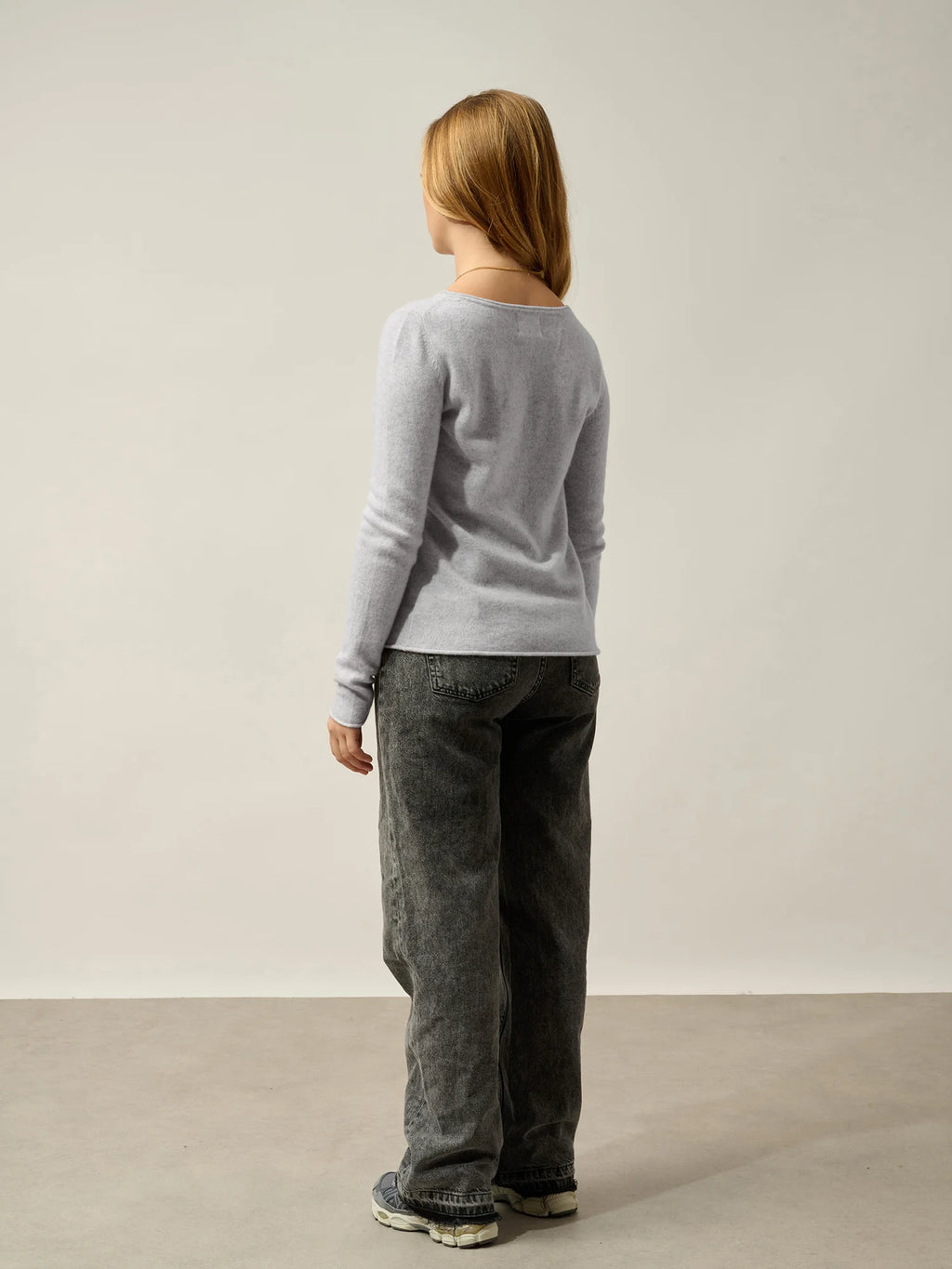 CRIOU pull col bateau gris perle chiné