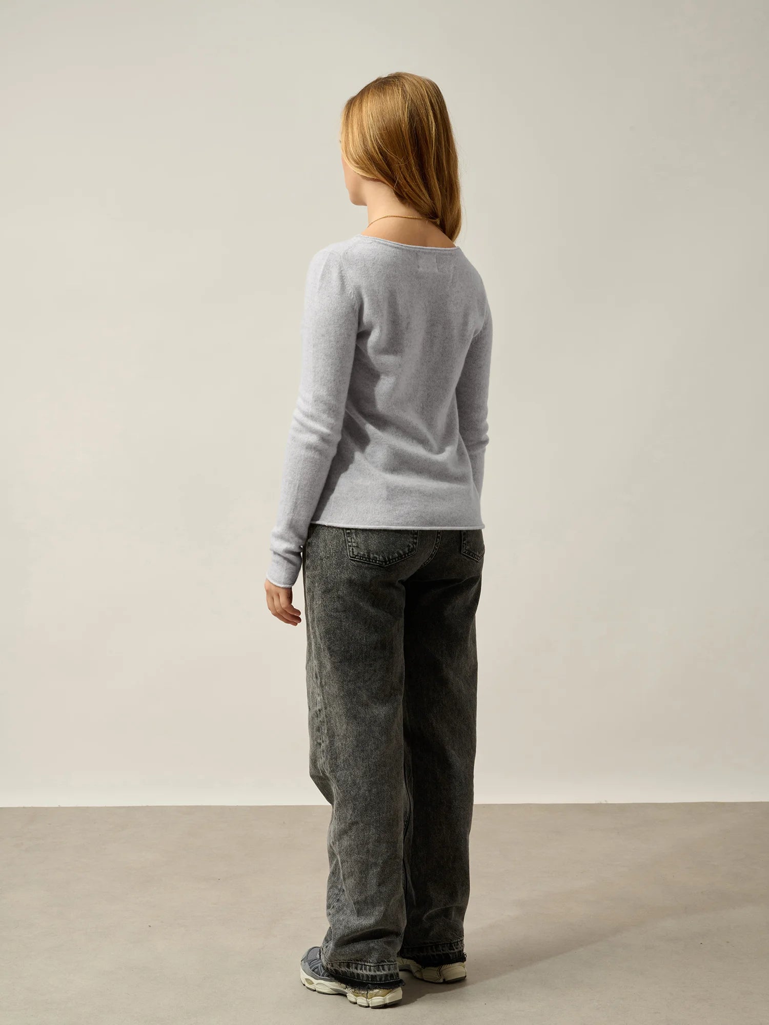 CRIOU pull col bateau gris perle chiné
