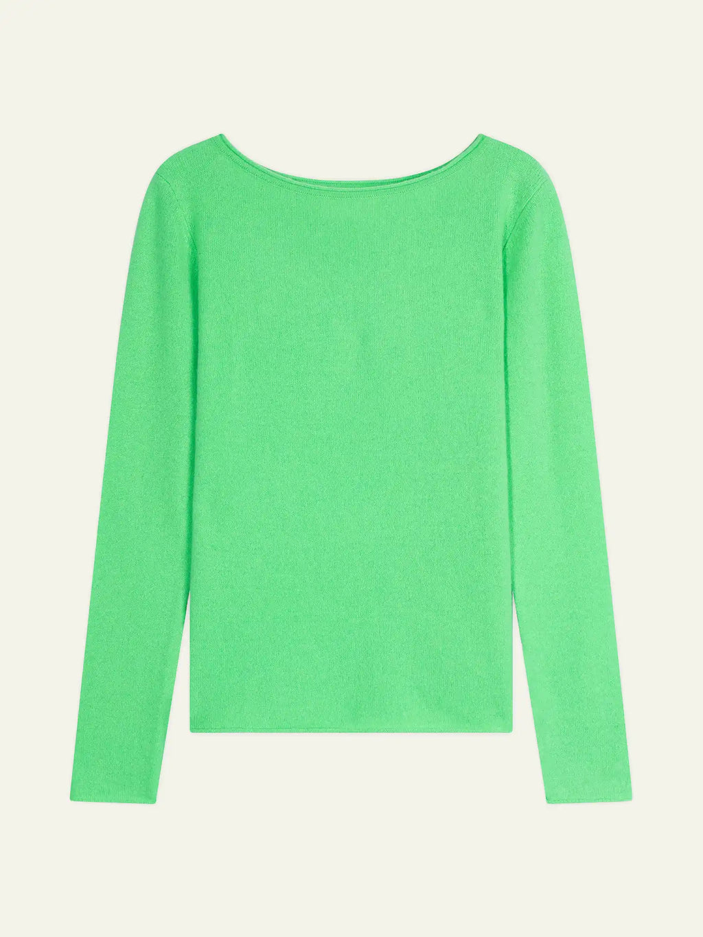 CRIOU Pullover U-Boot-Ausschnitt Neongrün
