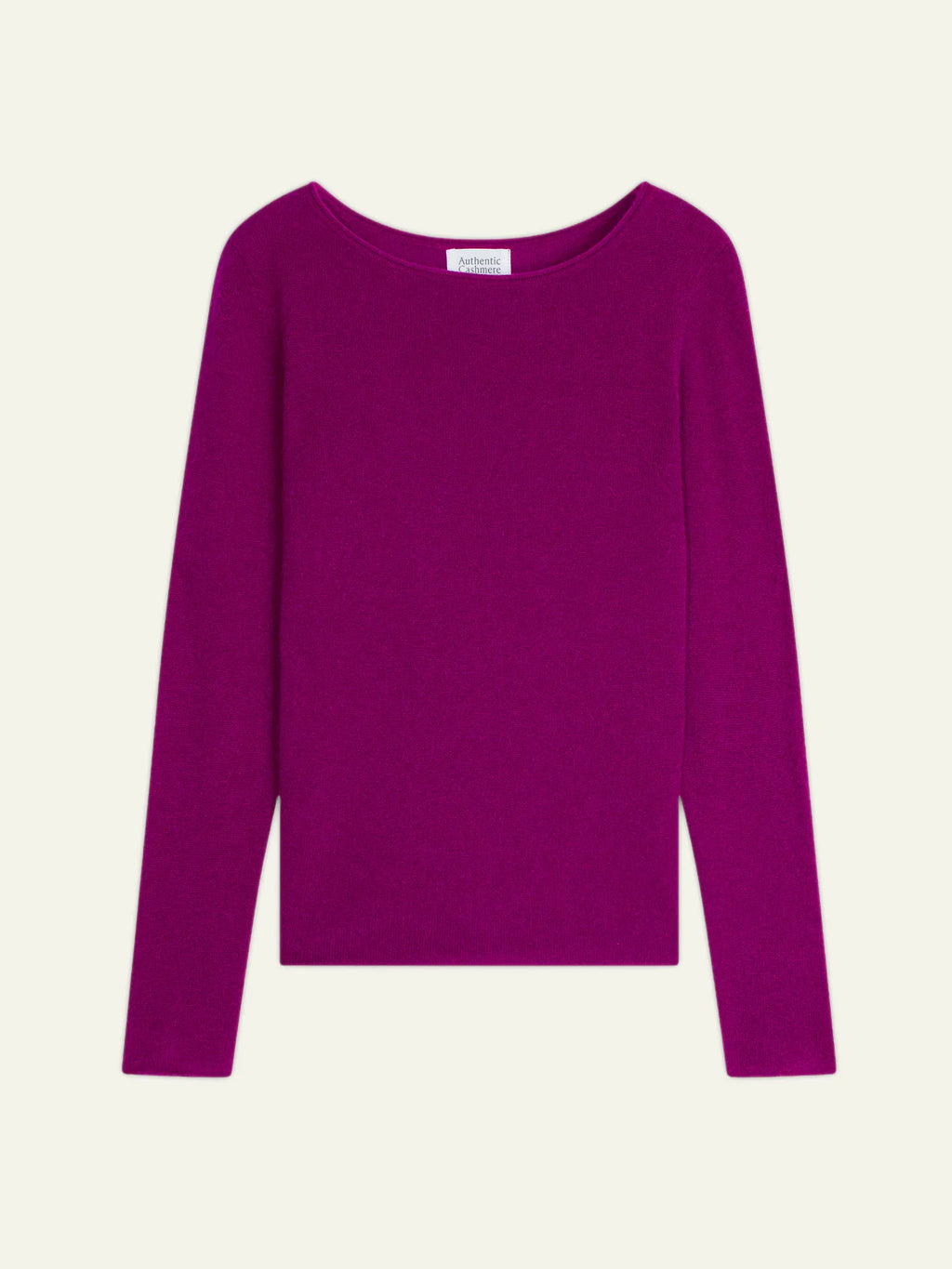 CRIOU Pullover U-Boot-Ausschnitt Magenta
