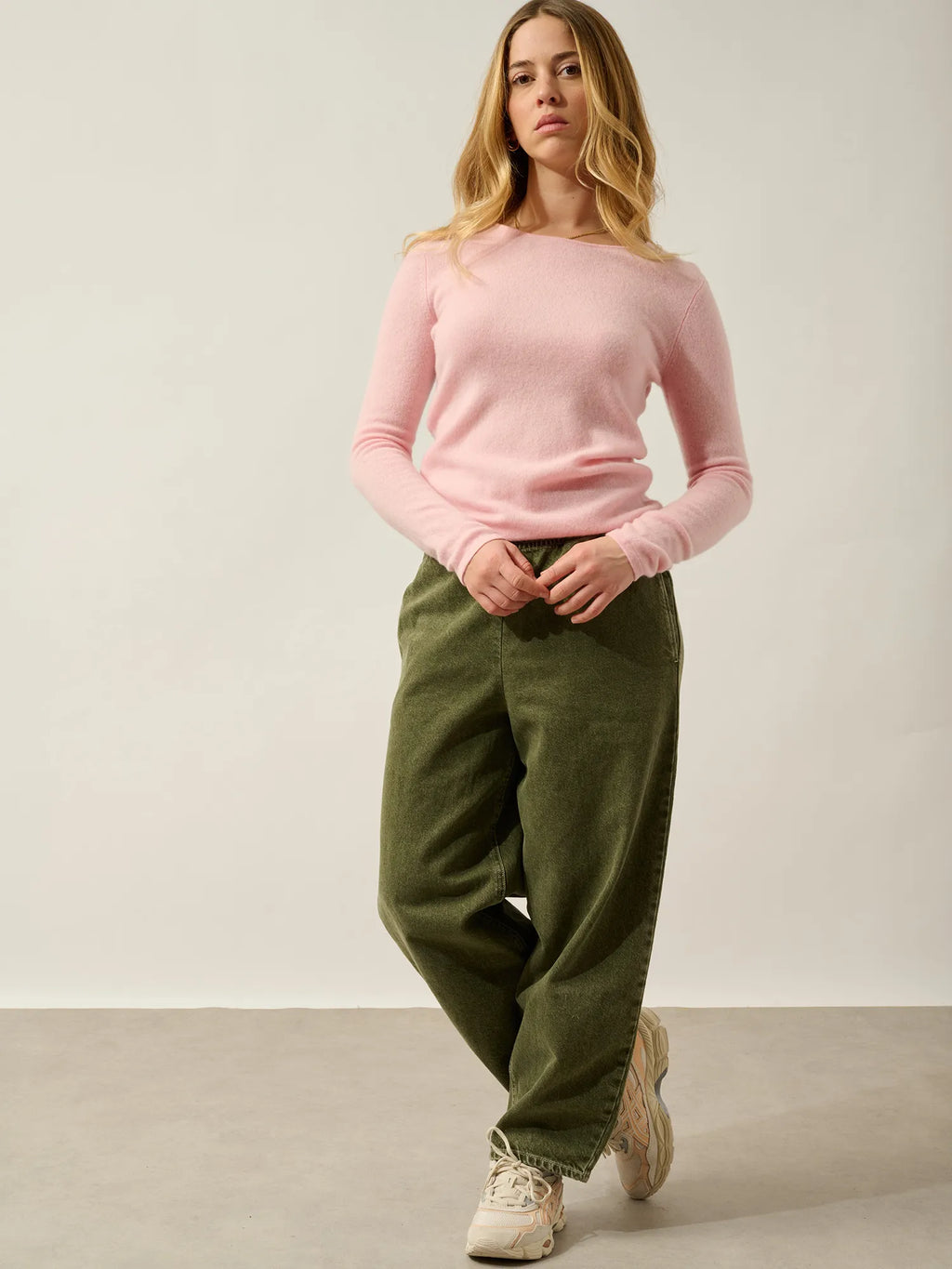 EPÉNA Pullover Rundhalsausschnitt Ballettrosa