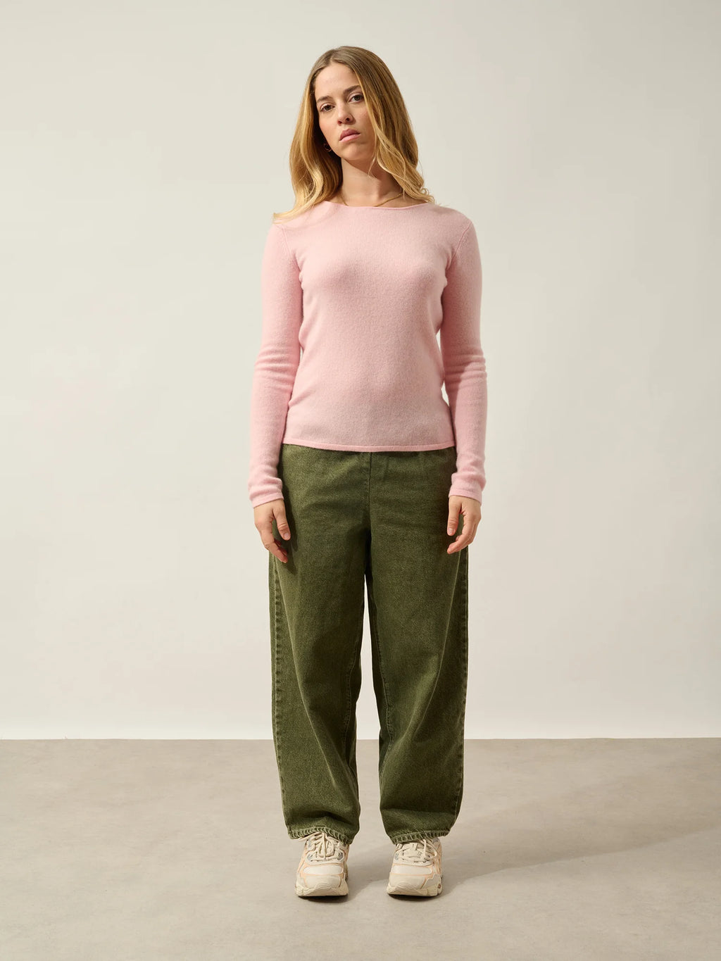 EPÉNA Pullover Rundhalsausschnitt Ballettrosa