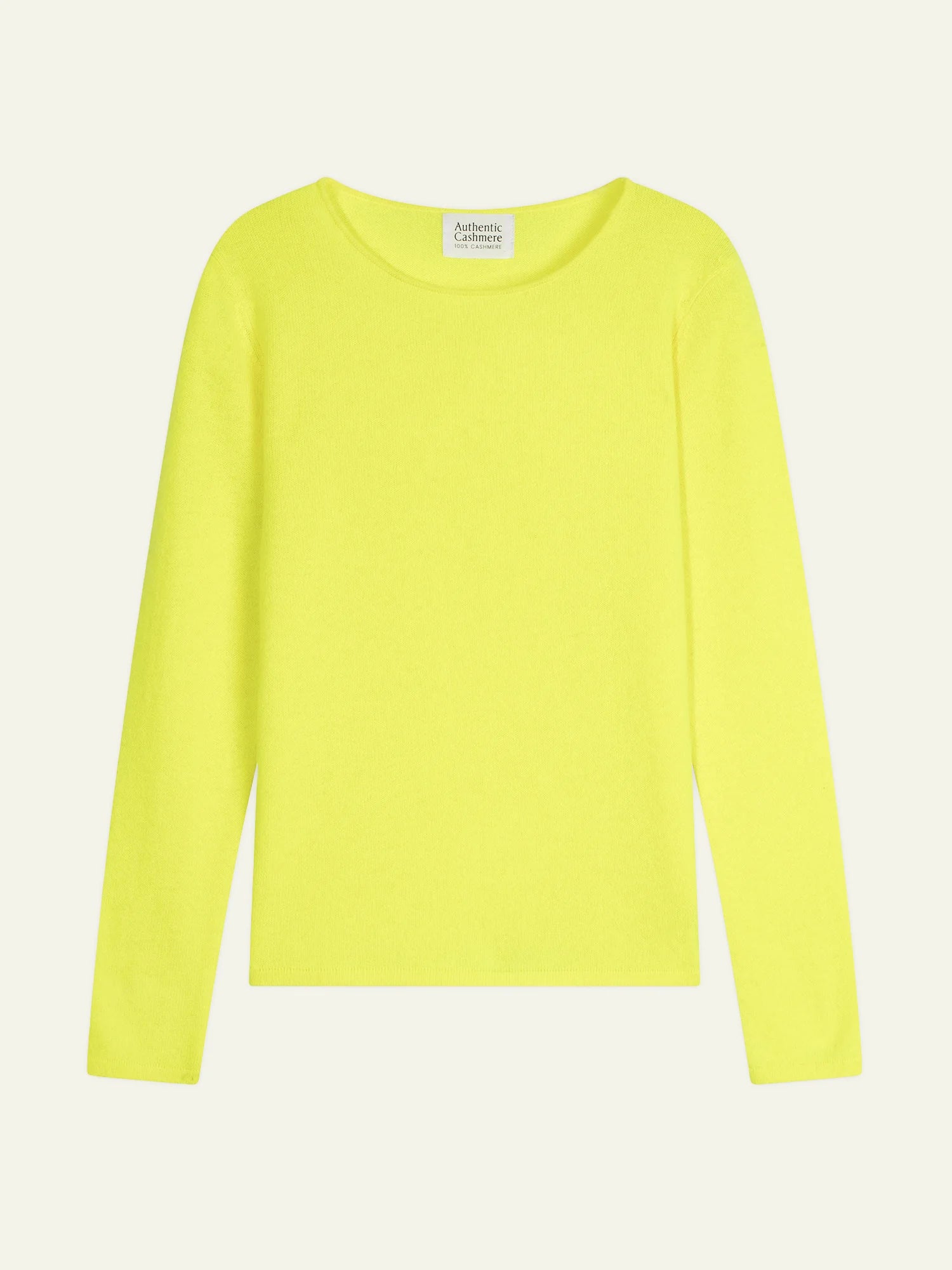 EPÉNA pull col rond jaune fluo