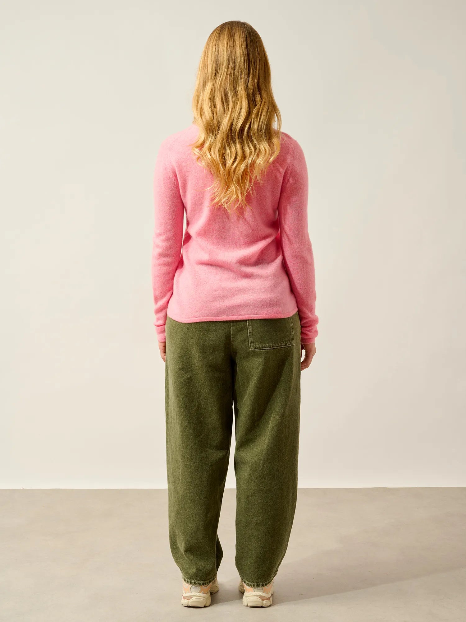 EPÉNA Pullover Rundhalsausschnitt Rosa meliert