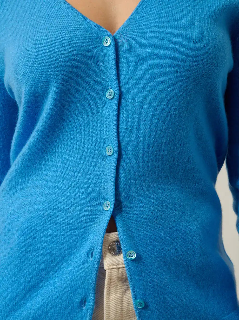 CHALAIS Cardigan V-Neck Cornflower