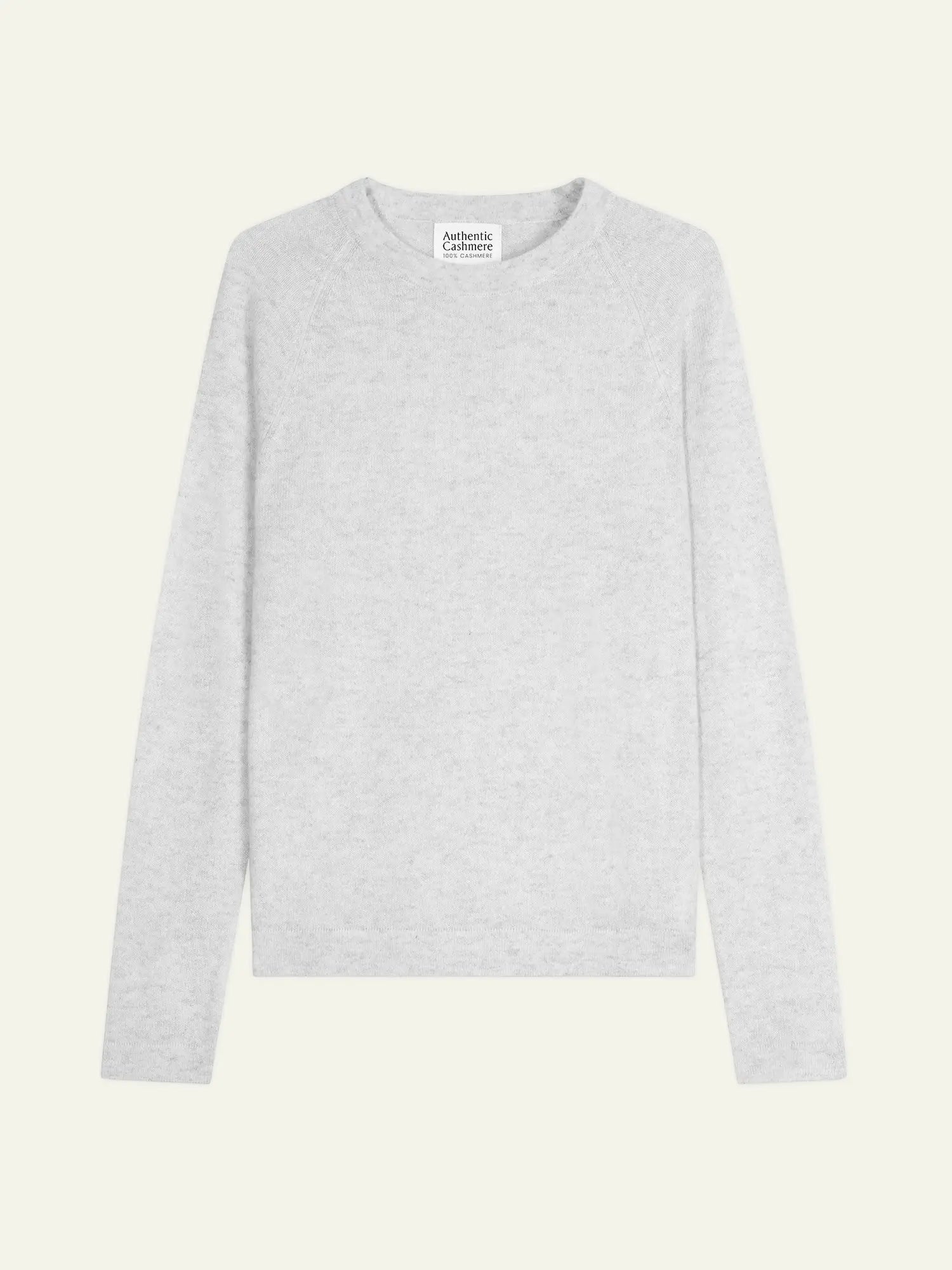 ECRIN Pullover Rundhalsausschnitt Perlgrau meliert
