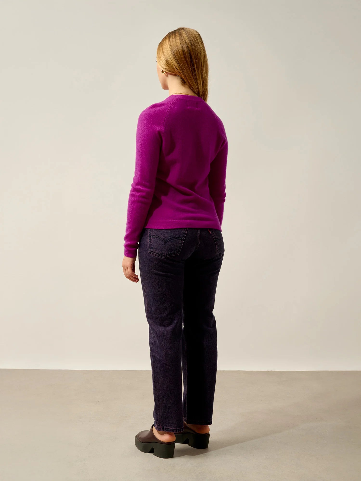 ECRIN Pullover Rundhalsausschnitt Magenta