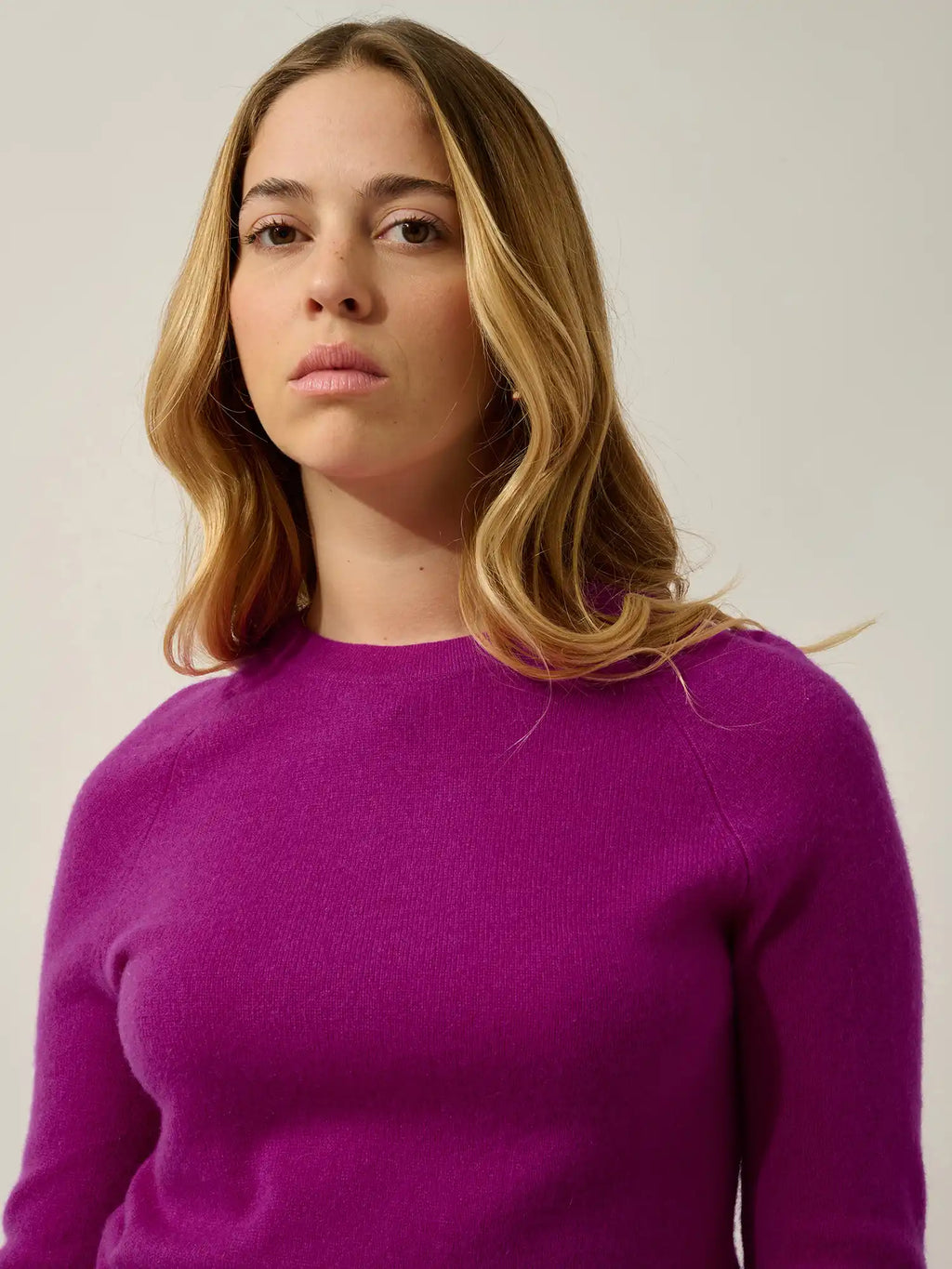 ECRIN Pullover Rundhalsausschnitt Magenta