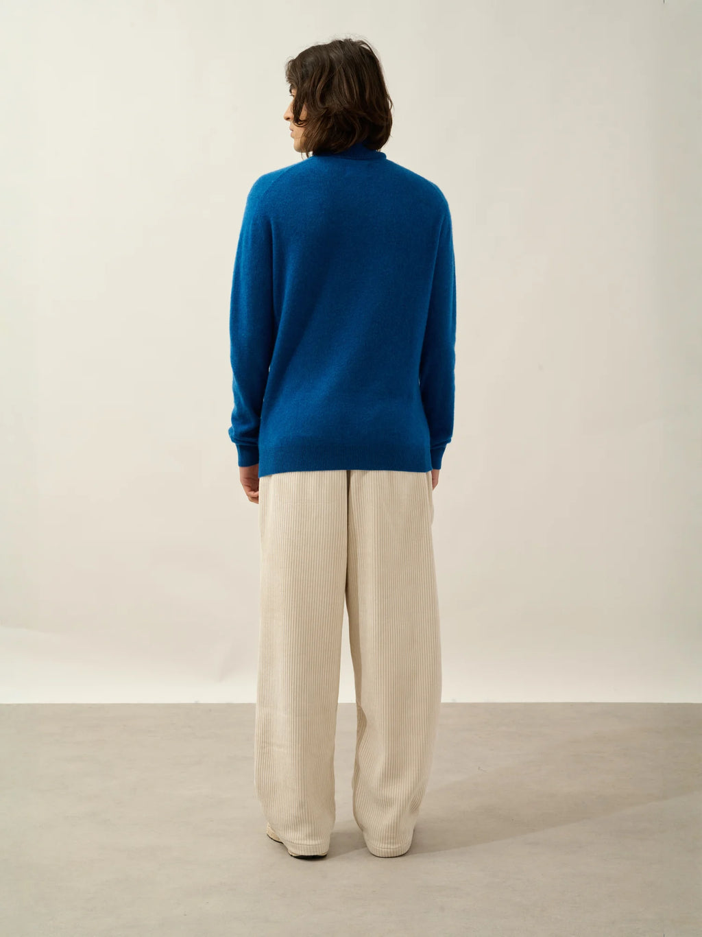 BANGE Pullover Rollkragen Blau meliert
