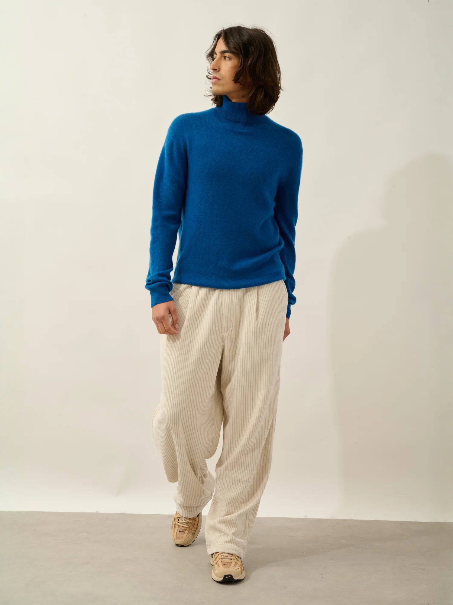 BANGE Pullover Rollkragen Blau meliert