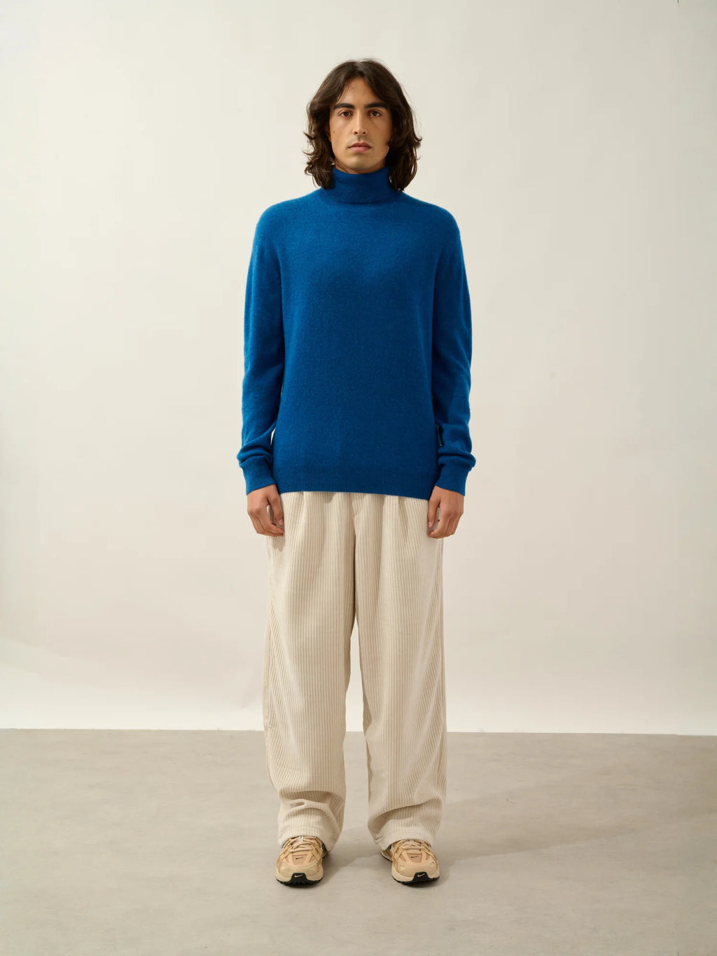 BANGE Pullover Rollkragen Blau meliert
