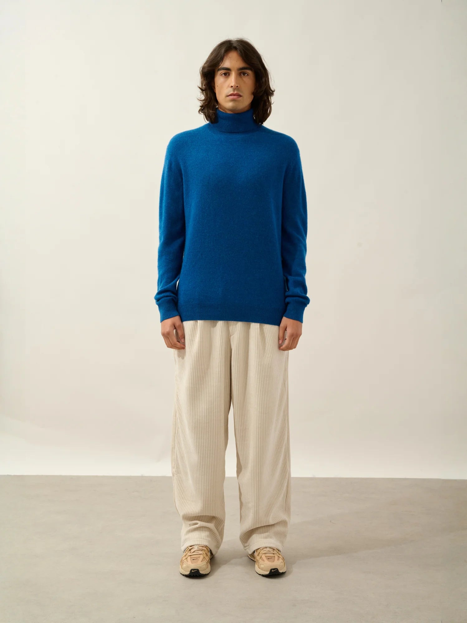 BANGE Pullover Rollkragen Blau meliert