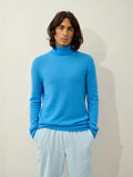 BANGE Pullover Rollkragen Kornblumenblau