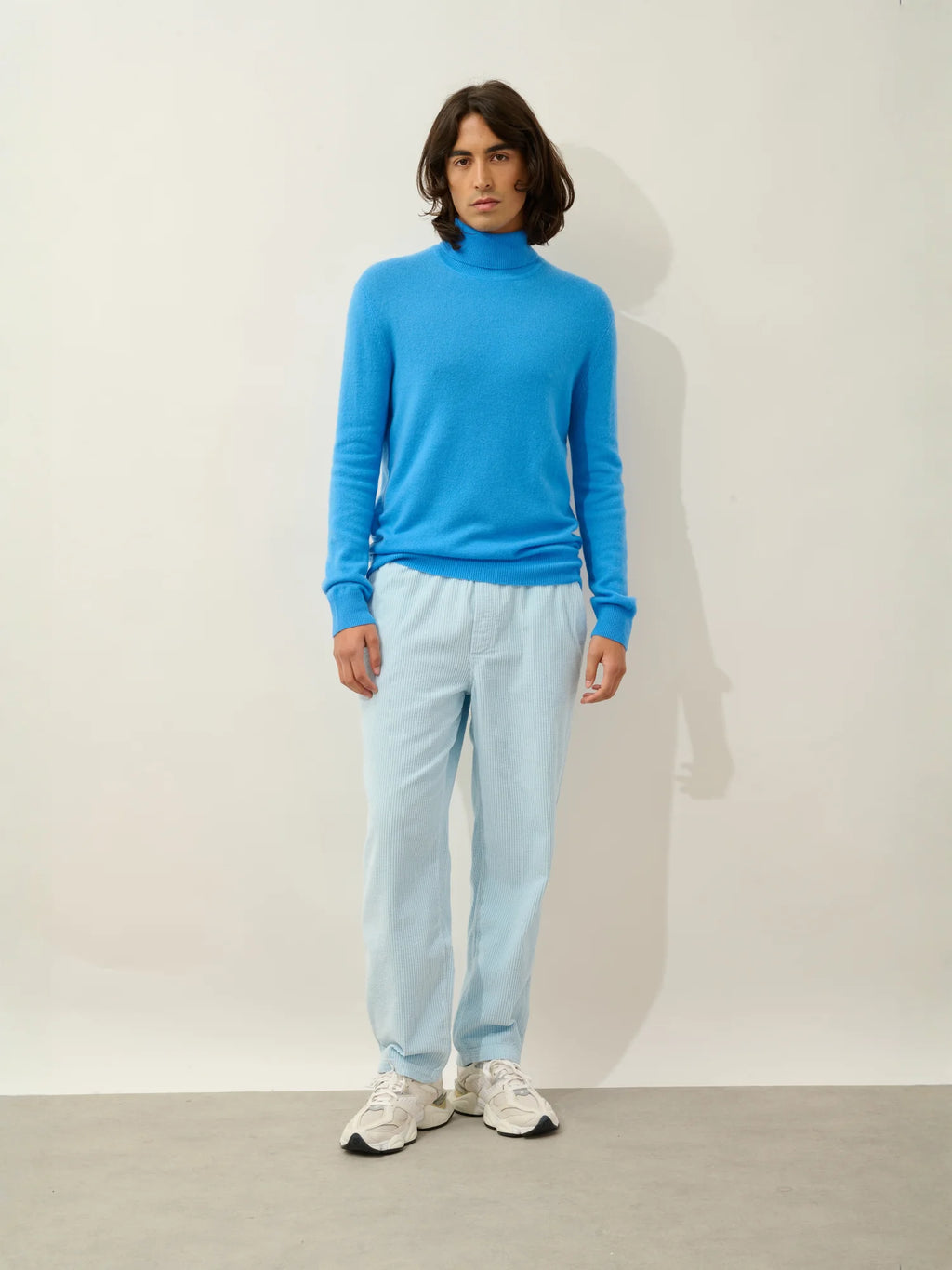 BANGE Pullover Rollkragen Kornblumenblau