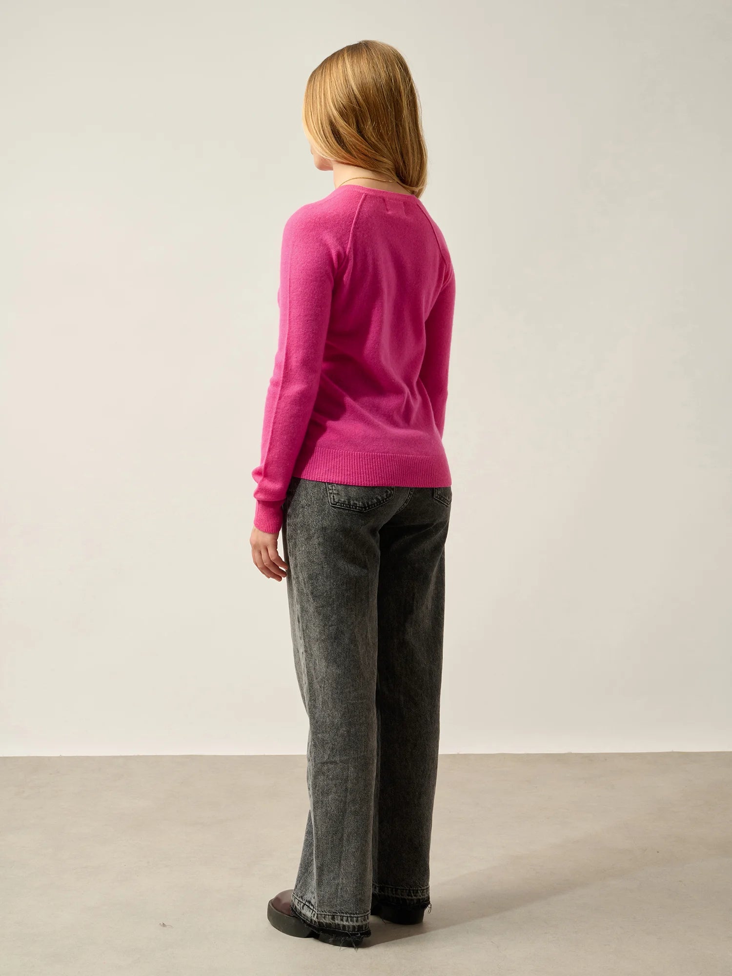 ETRET Pullover Rundhalsausschnitt Flamingorosa