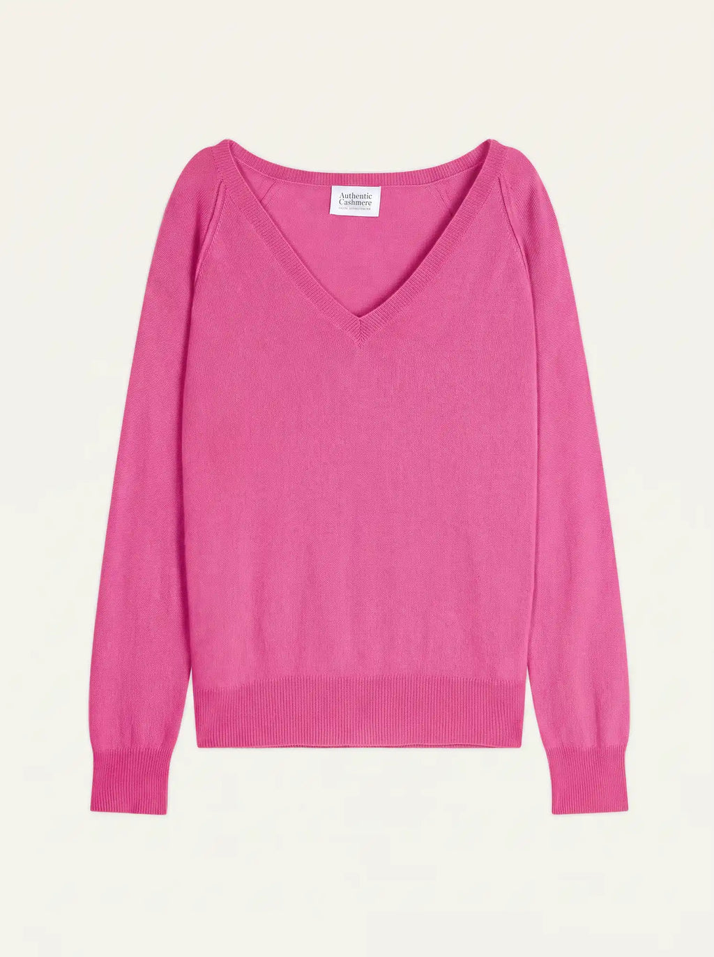 GIUSALET Pullover V-Ausschnitt Flamingorosa