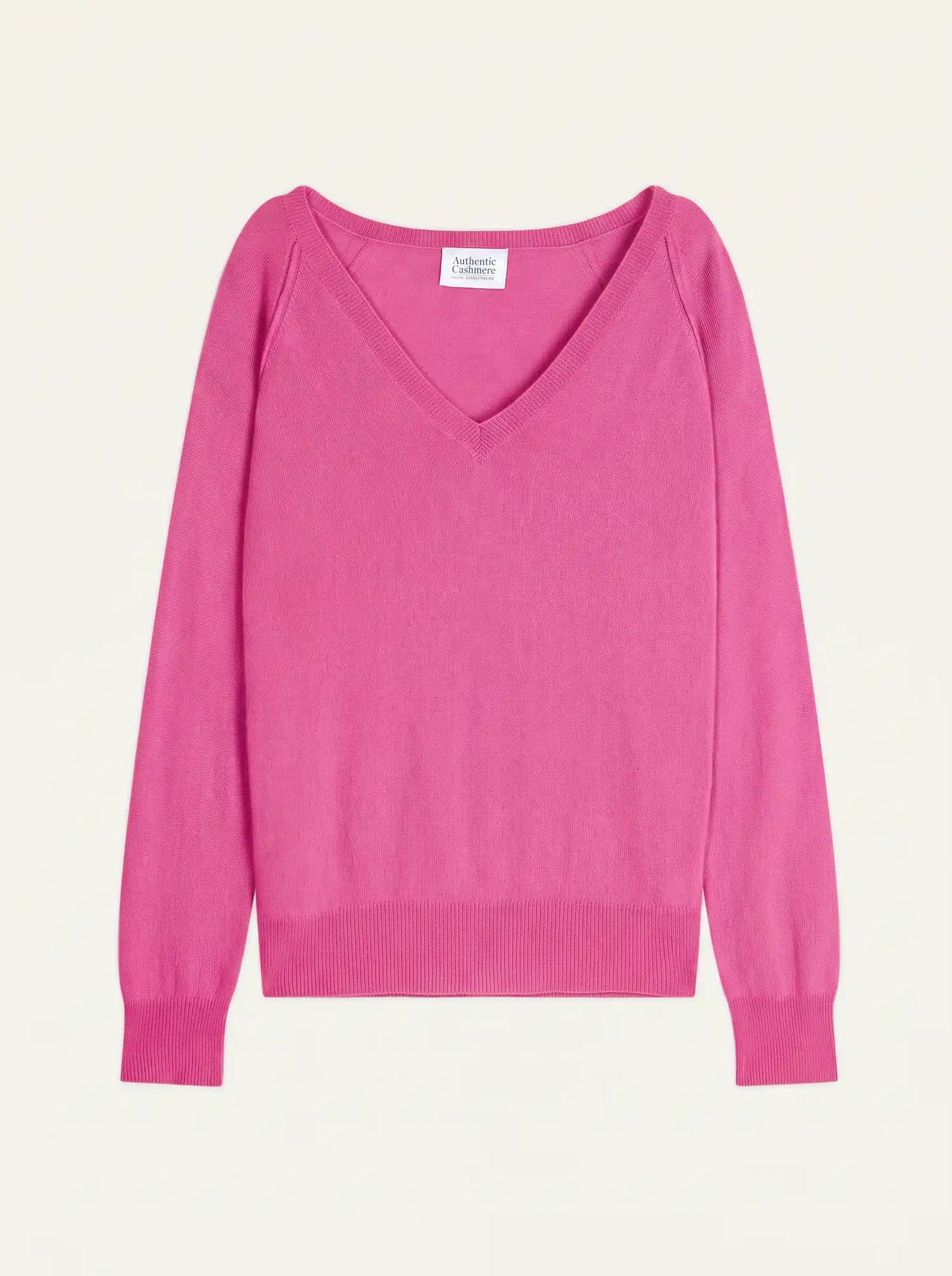 GIUSALET sweater v-neck flamingo pink