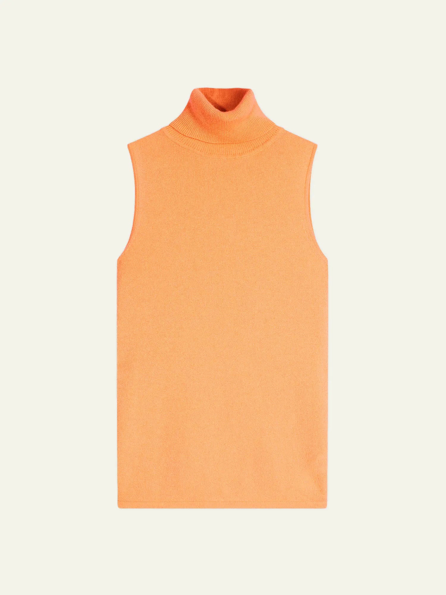CAPUCIN pull col roulé sans manches melon