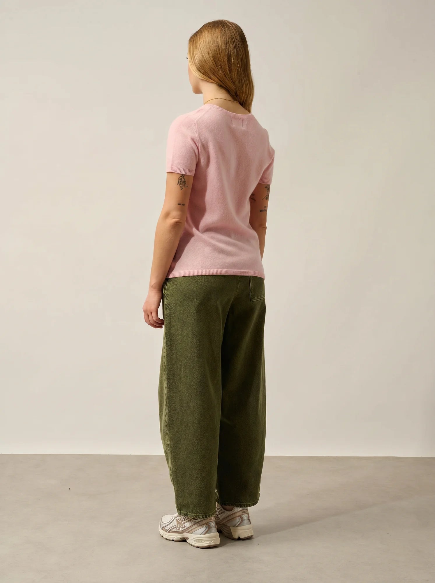 KALI t-shirt v-neck ballet pink