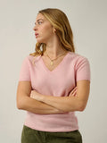 KALI t-shirt v-neck ballet pink