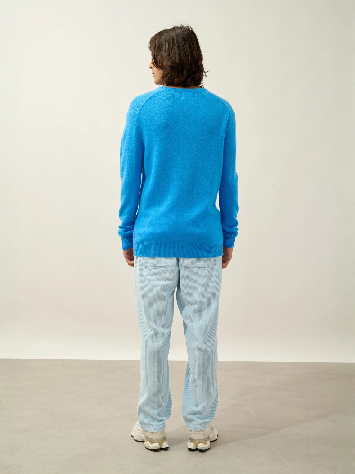 VICTOR pullover v-ausschnitt 4-fädig blau céleste