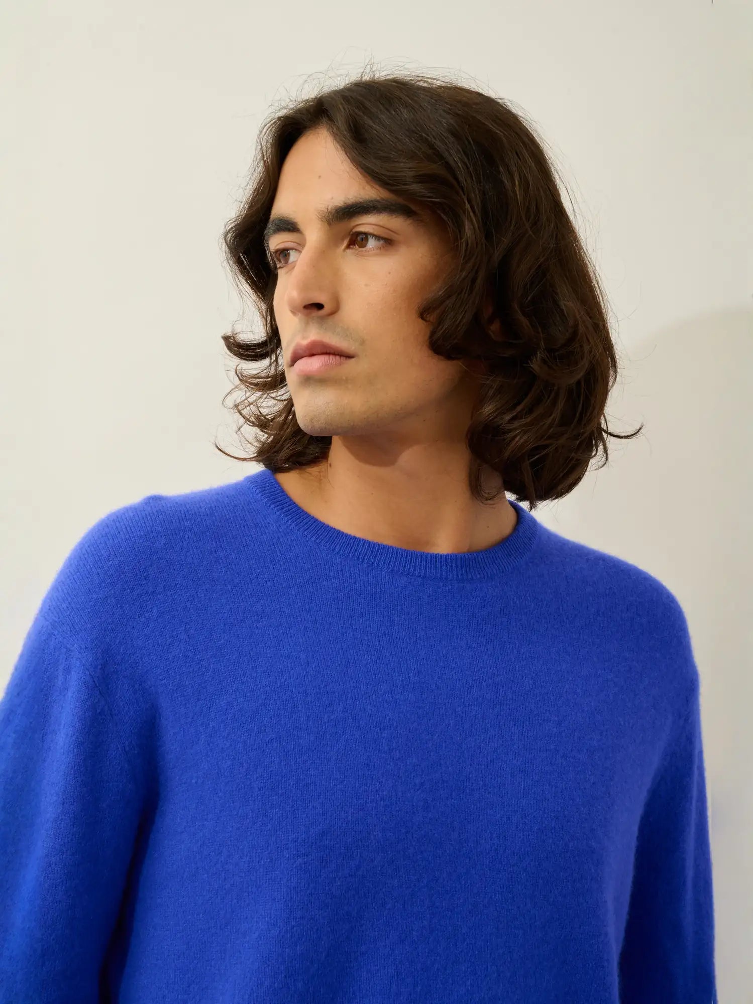 AIGLIÈRE pull col rond bleu klein