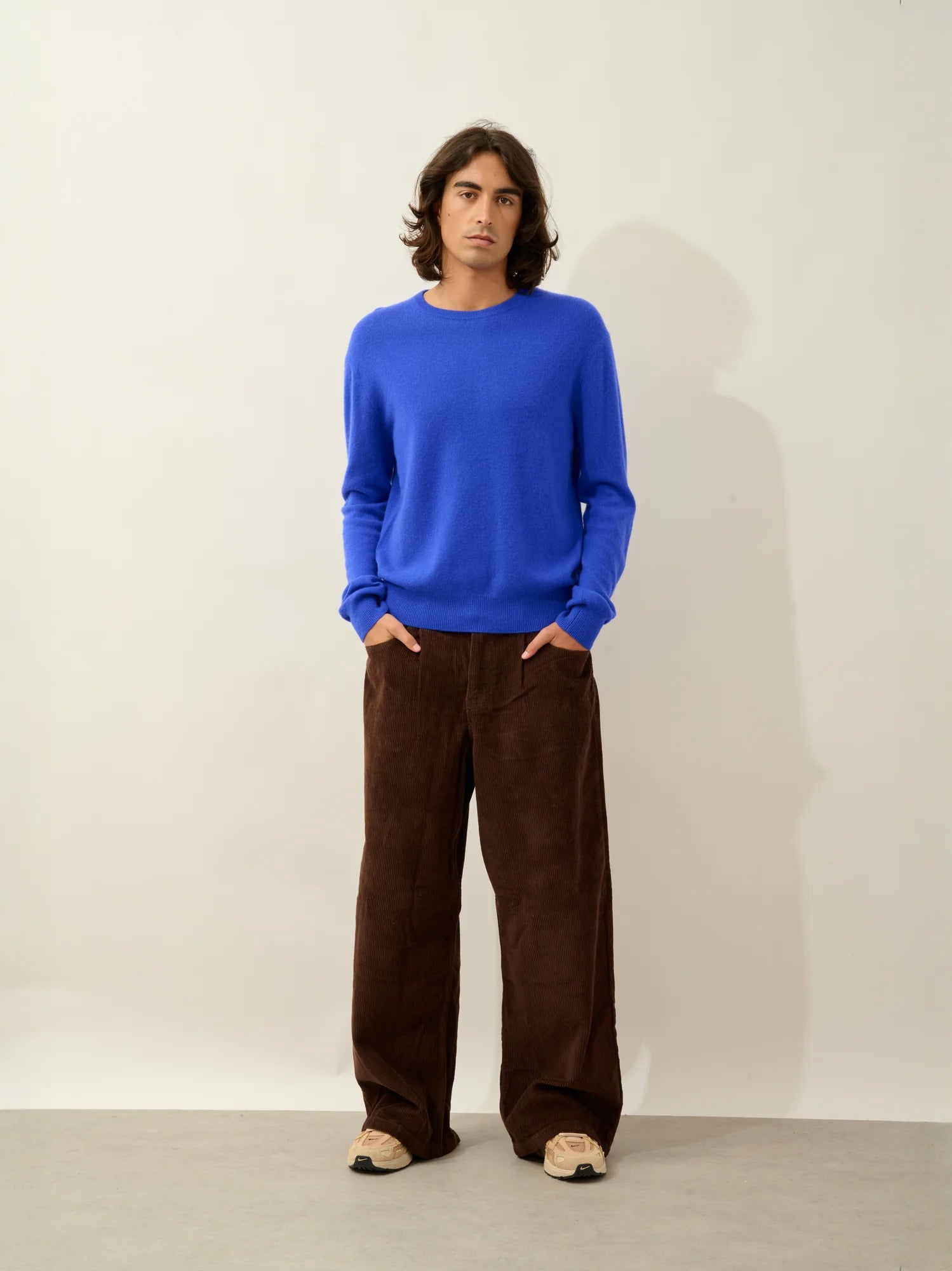 AIGLIÈRE pull col rond bleu klein