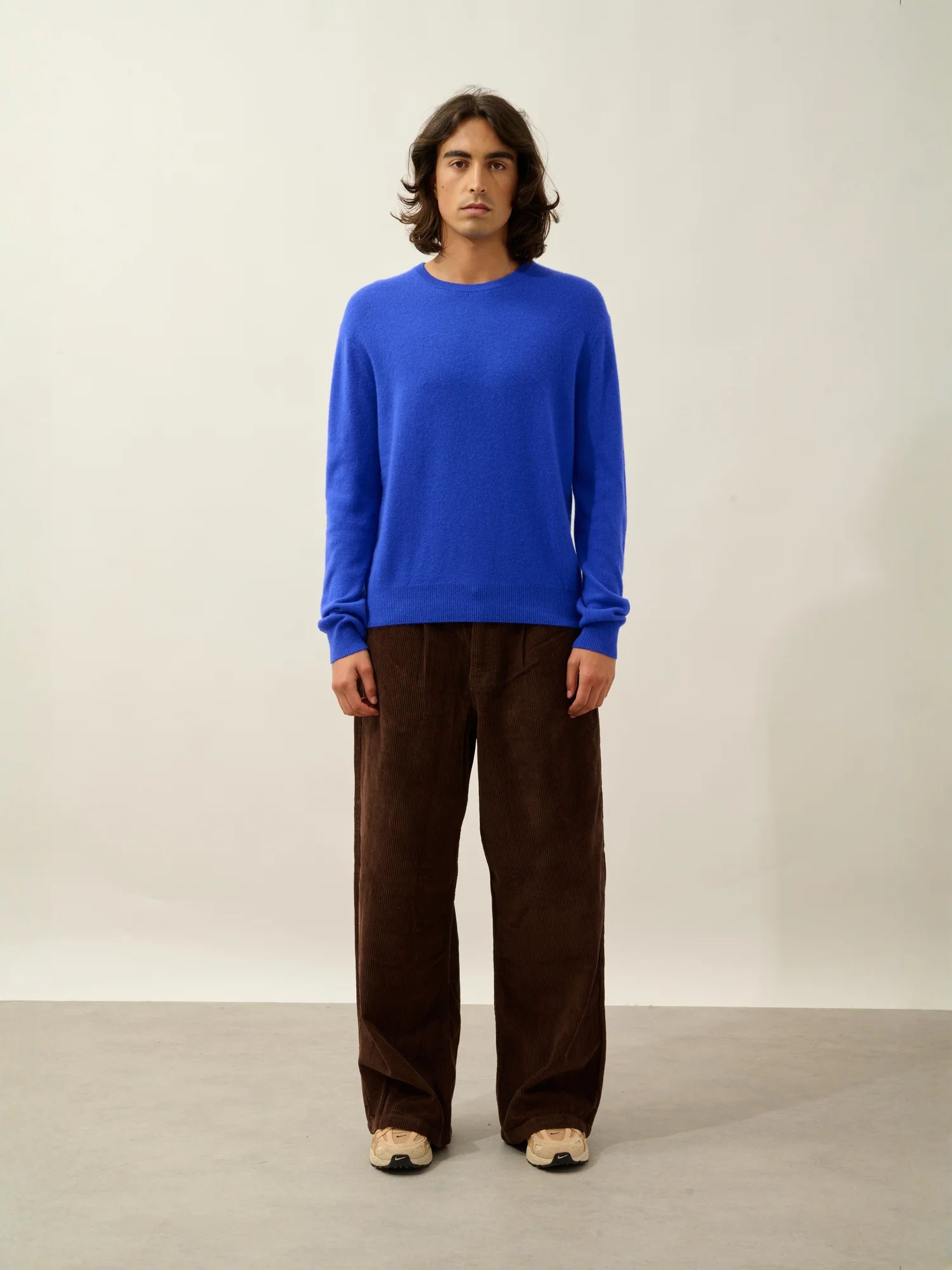 AIGLIÈRE pull col rond bleu klein