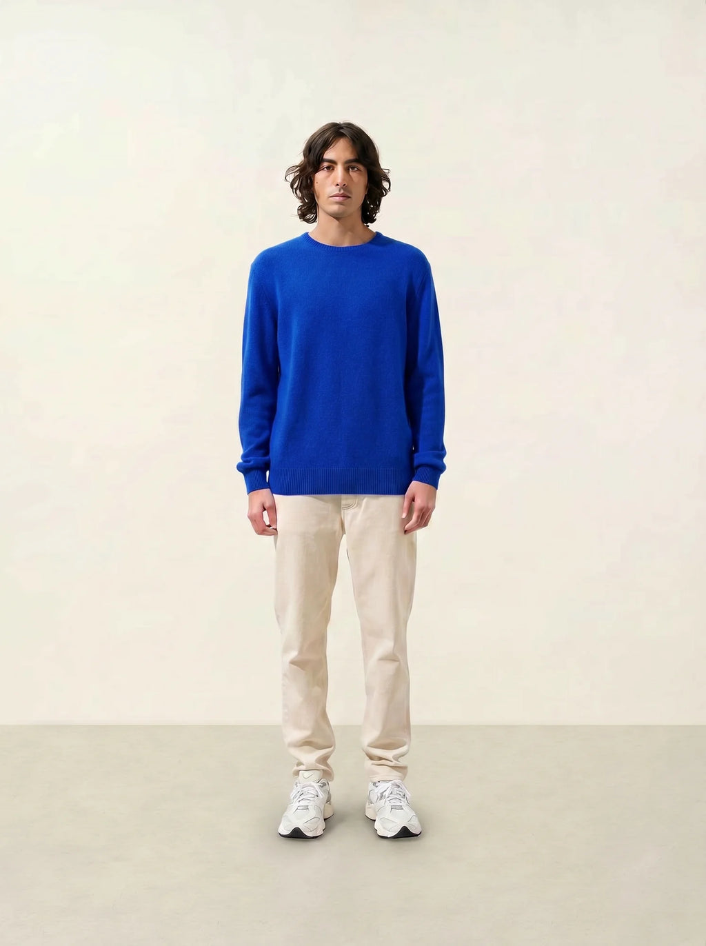VICTO pullover rundhalsausschnitt 4-fädig blau klein