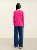GALISE pullover v-ausschnitt flamant rosa neon