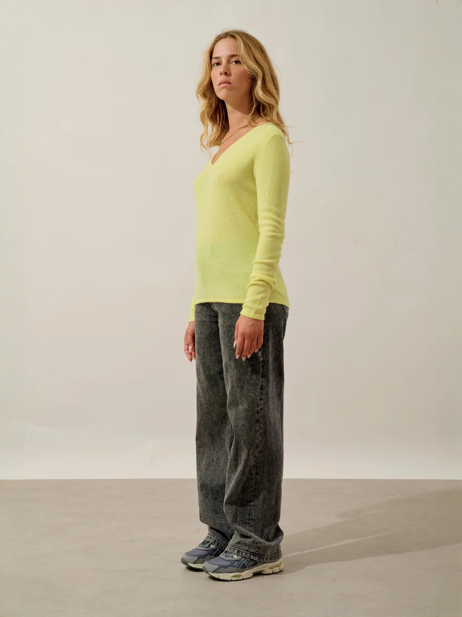GALISE pull col V limonade fluo