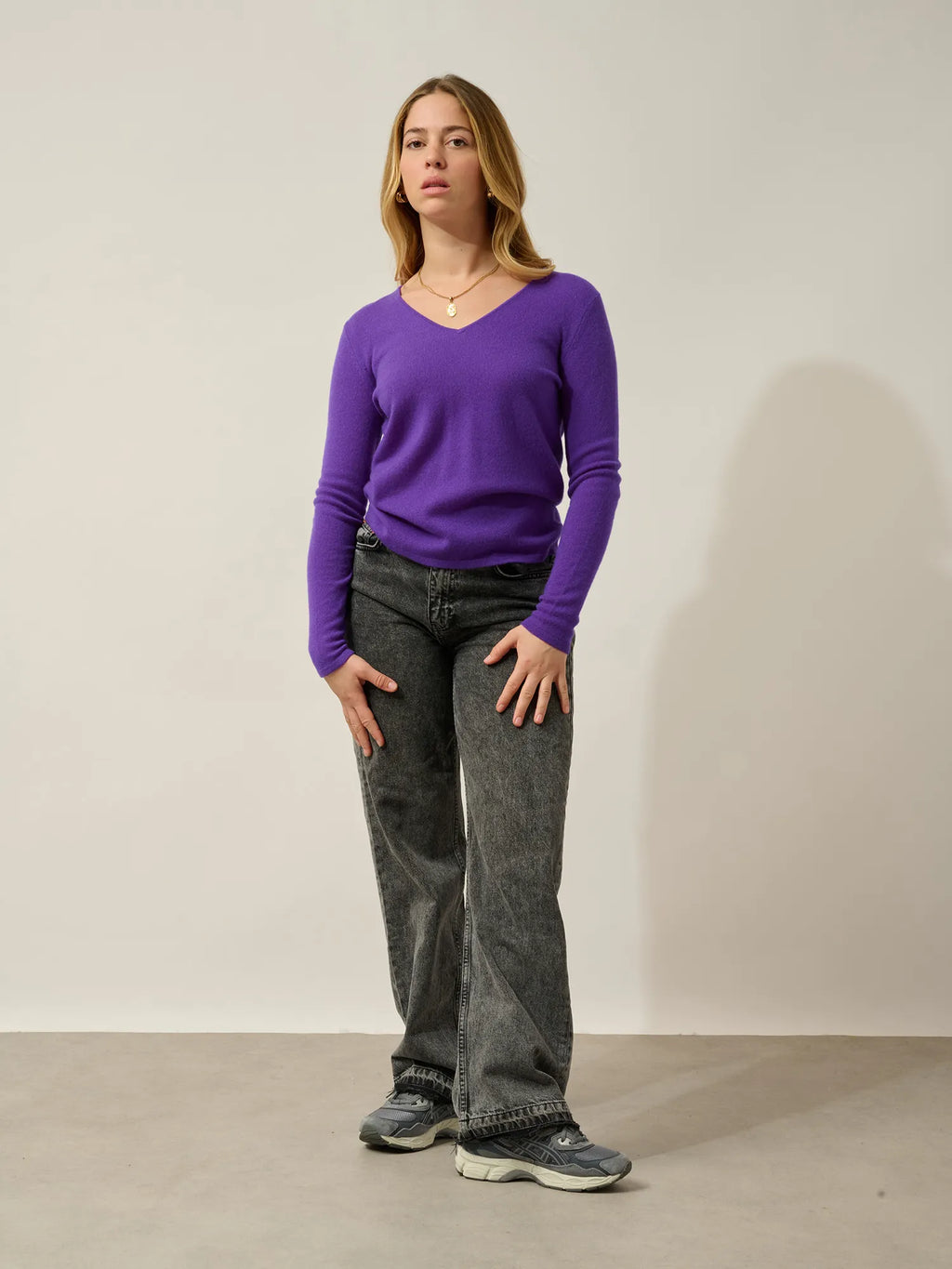 GALISE pullover v-ausschnitt ultraviolett