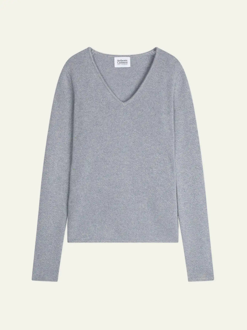 CHELSEA pull col V 4 fils bleu ivoire