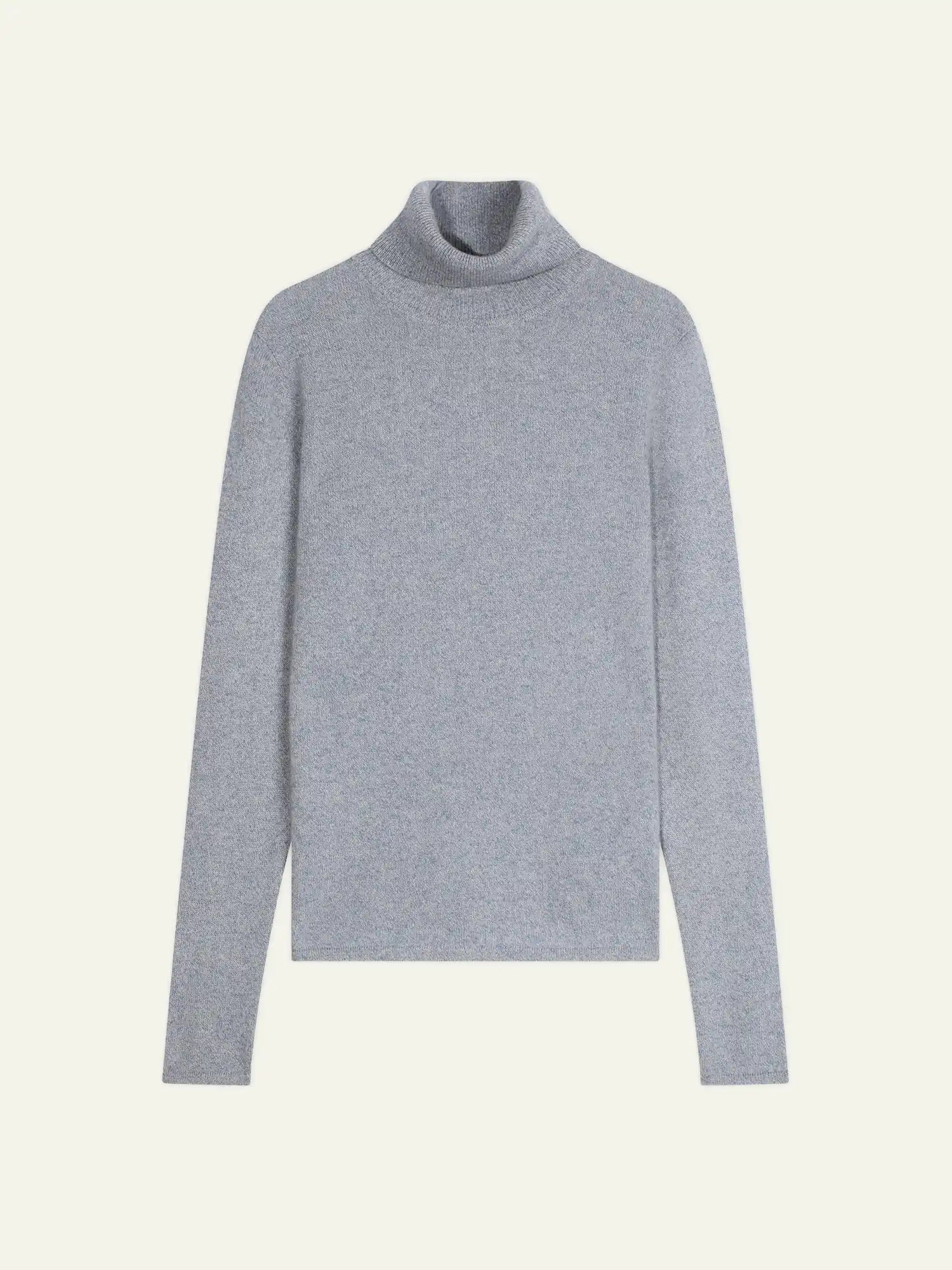 BISE pull col roulé bleu ivoire