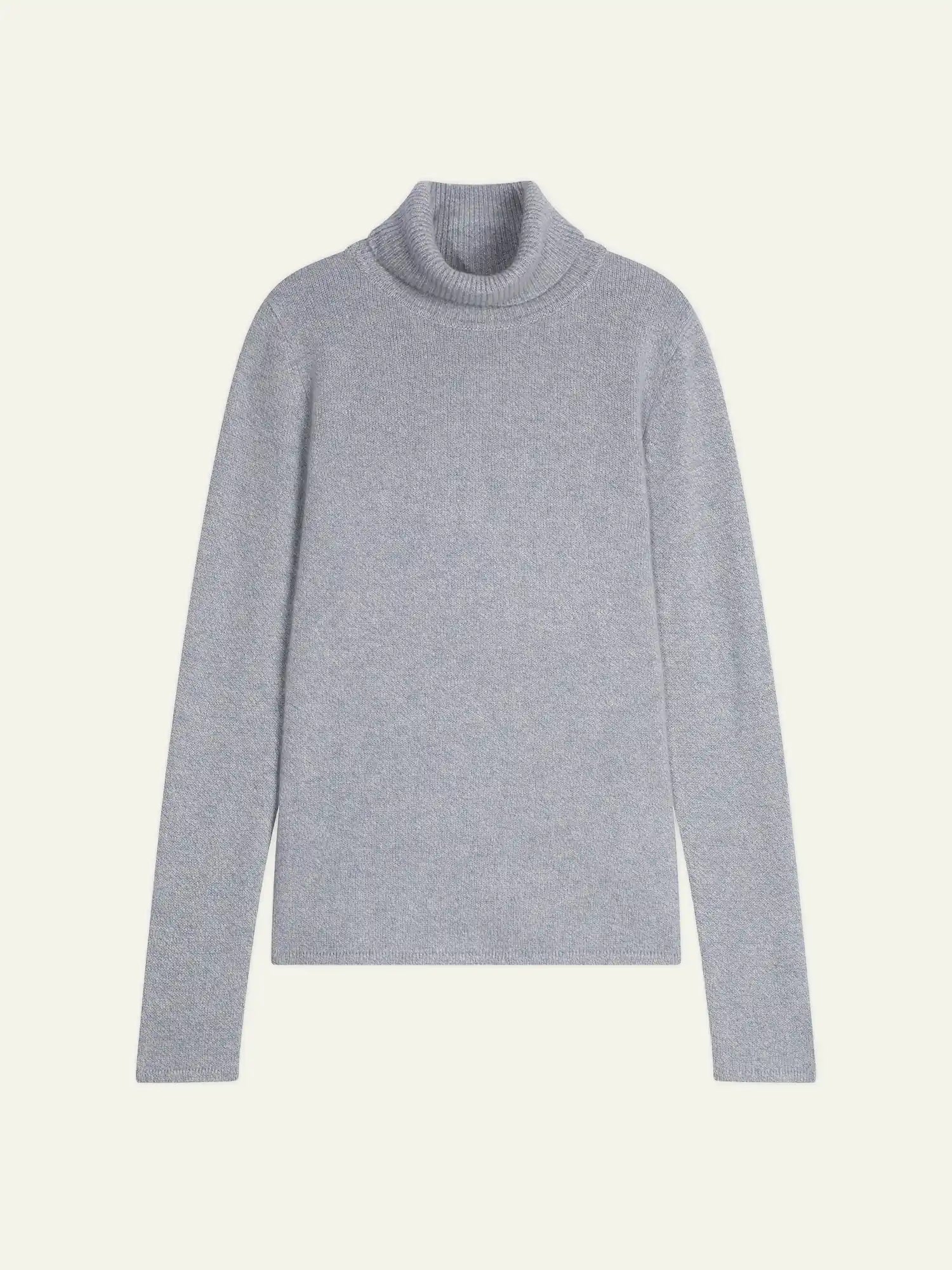TED pull col roulé 4 fils bleu ivoire