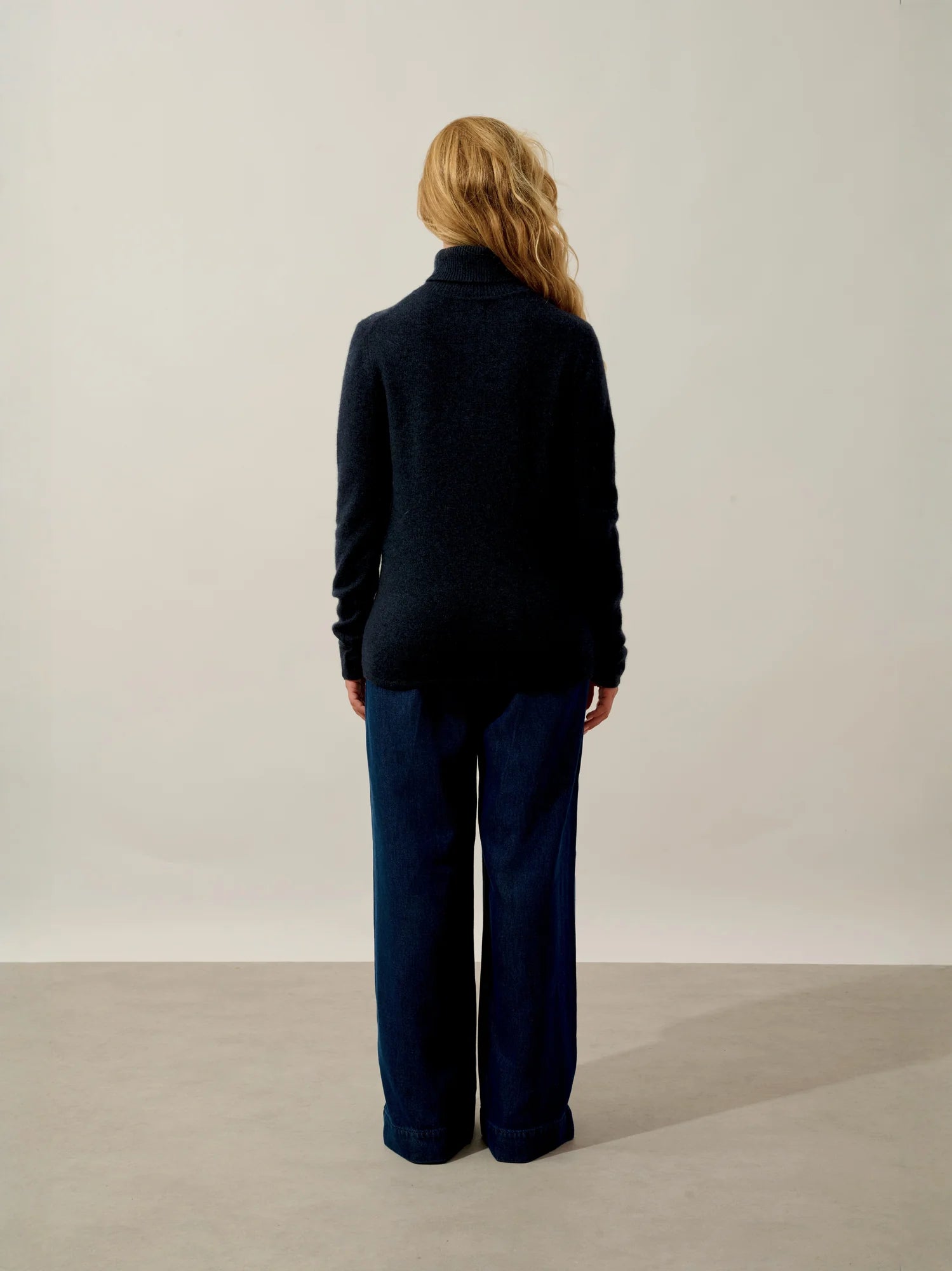 TED pull col roulé 4 fils caviar