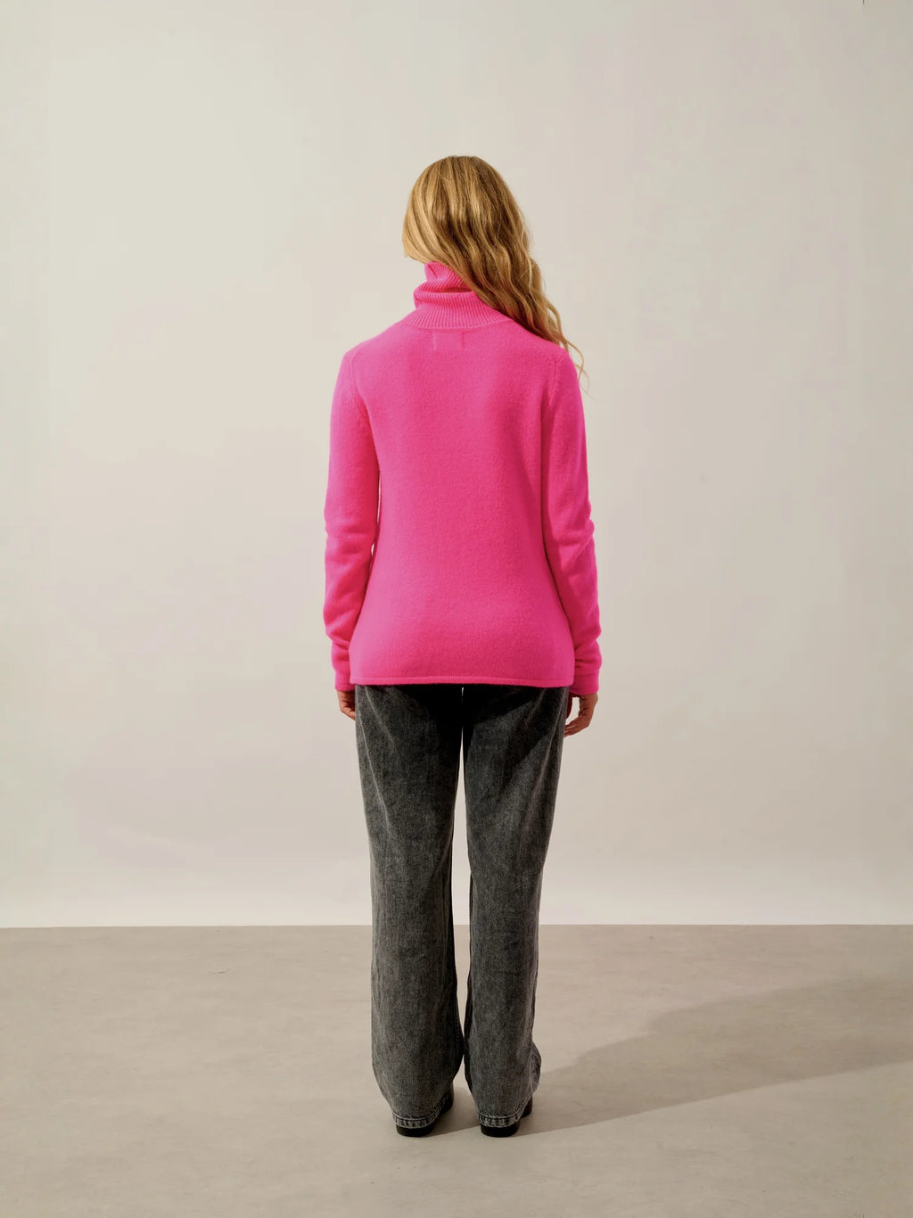 TED pullover rollkragen 4-fädig flamant rosa neon