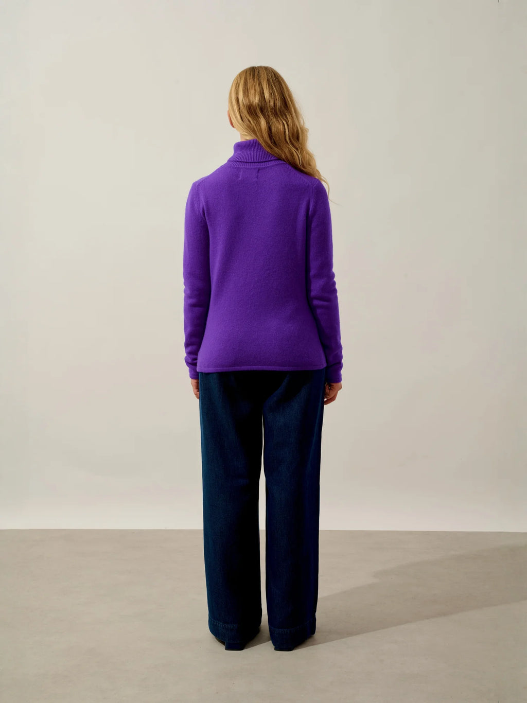 TED pull col roulé 4 fils ultraviolet