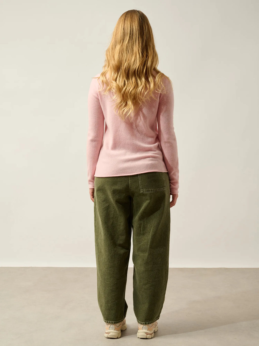 CRIOU pullover u-boot-ausschnitt ballettrosa