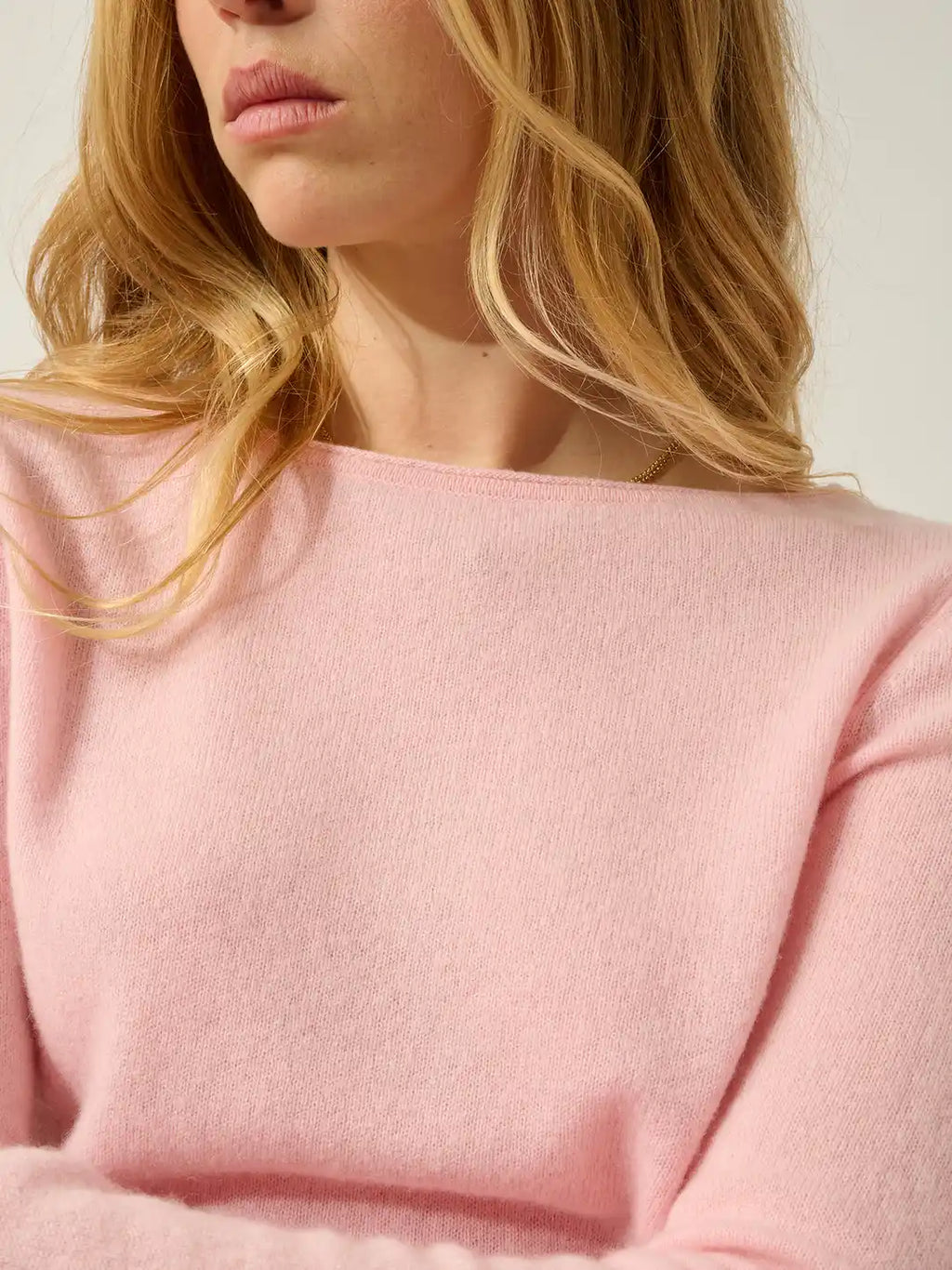 CRIOU pullover u-boot-ausschnitt ballettrosa