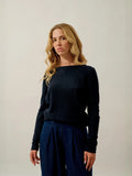 CRIOU pullover u-boot-ausschnitt caviar